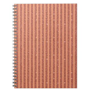 Carnet Moderne Glitter Style Orange Mangue Rayures Vertic
