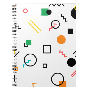 Carnet Moderne, ludique, cool, tendance, Memphis géométri