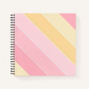 Carnet Moderne modèle tendance rose vanille jaune blanc