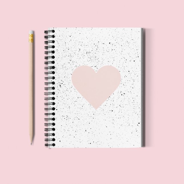 Carnet Moderne Pastel Rose & Coeur Beau Cadeau (Créateur téléchargé)