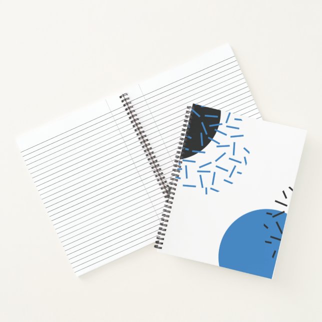 Carnet Moderne, simple, cool, abstrait, motif graphique (Intérieur)