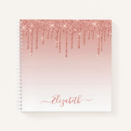 Carnet Moderne tendance Rose de script élégant Parties sc