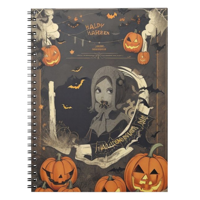 carnet moderne vintage halloween (Devant)