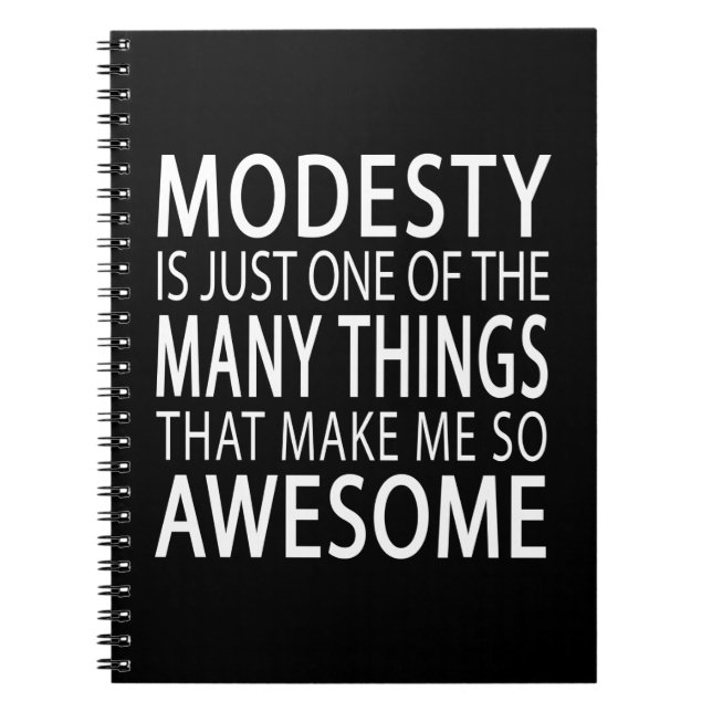 Carnet Modesty Me Rend Super - Drôle Attitide Slogan (Devant)