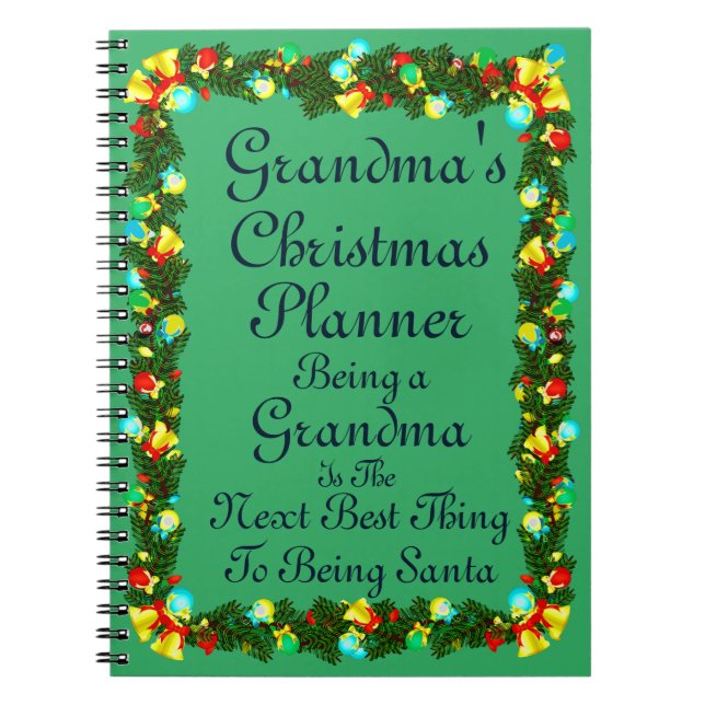 Carnet Modifier le texte Ajouter le nom Grand-mère Noël P (Devant)