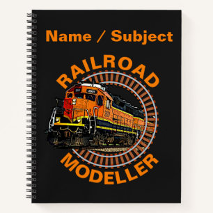 Carnet Modifier le texte Modeleur ferroviaire Orange Dies
