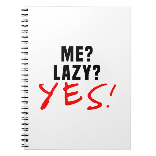 Carnet Moi? Lazy ? Oui! (Devant)