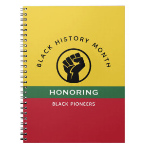 Carnet Mois de l'histoire noire Texte courbe afro-américa