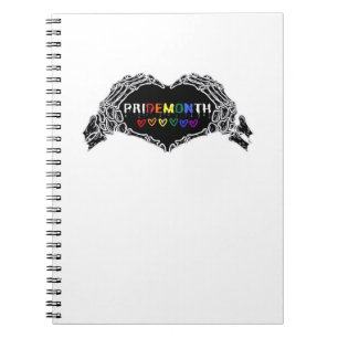 Carnet Mois Skeleton Heart Hands LGBTQIA