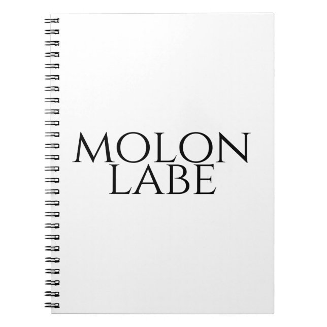 Carnet Molon Labe (Devant)
