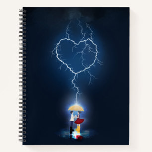 Carnet Moment romantique "Lovestruck" sous un parapluie