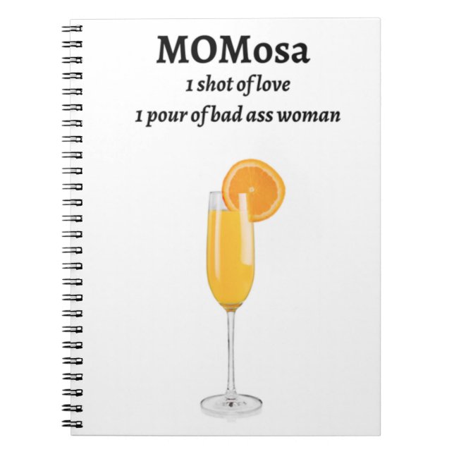 Carnet Momosa fête des mères, Boire des puns, Cadeau pour (Devant)