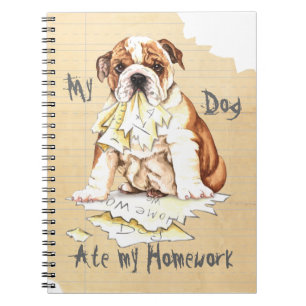 Carnet Mon Bulldog A Mangé Mes devoirs