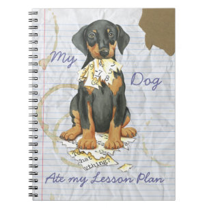 Carnet Mon Doberman a mangé mon plan de leçon