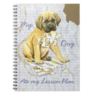 Carnet Mon Mastiff a mangé mon plan de leçon