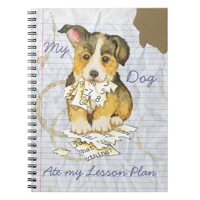 Carnet Mon Pembroke Welsh Corgi a mangé mon plan de leçon (Devant)