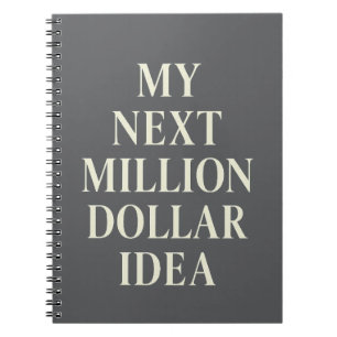 Carnet Mon prochain million de dollars Idée Plan d'entrep
