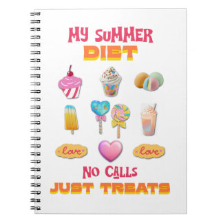 Carnet Mon régime d'été pas d'appels juste des friandises