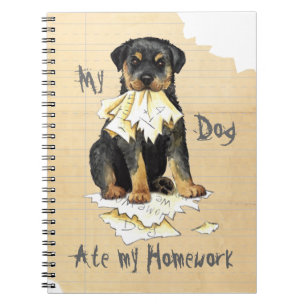 Carnet Mon Rottweiler a mangé mes devoirs