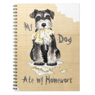 Carnet Mon Schnauzer miniature a mangé mon travail