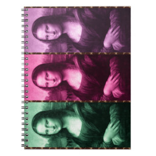 Carnet Mona Lisa Poster de animal rose rose violet