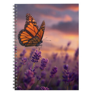 Carnet Monarch Butterfly Lavender