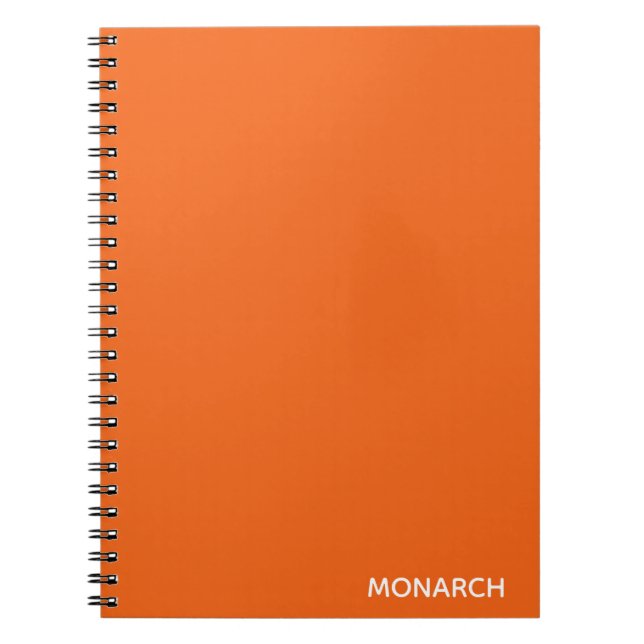 Carnet Monarch butterfly orange color name (Devant)