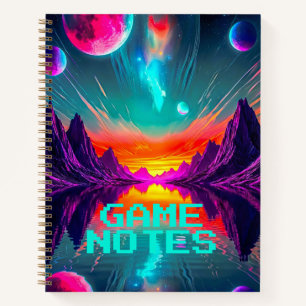Carnet Monde Alien Synthwave Galaxie Néo-Épique
