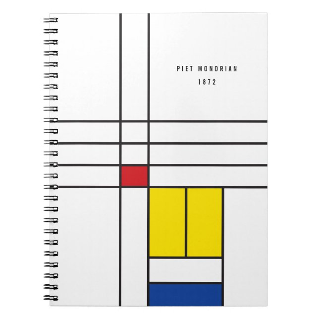 Carnet Mondrian II Minimum De Stijl Modern Art Design (Devant)