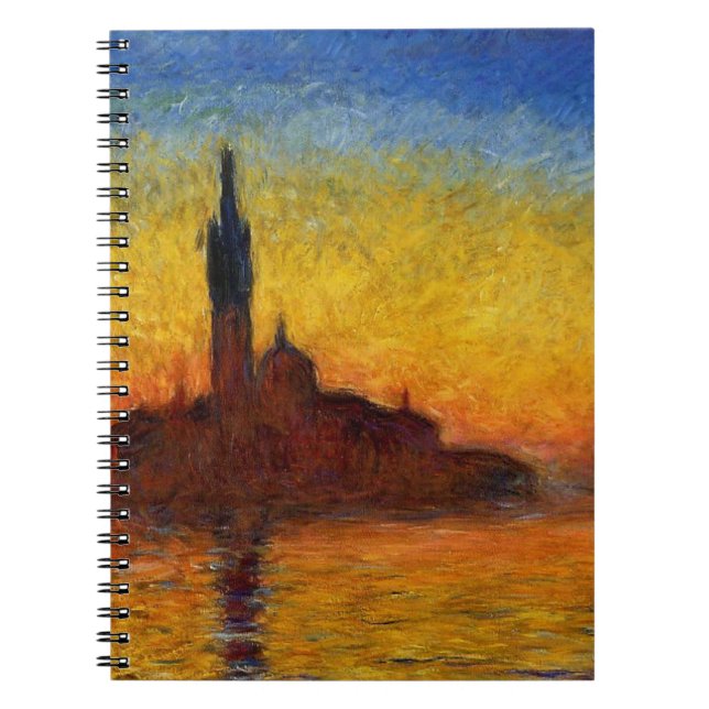 Carnet Monet Sunset Venise Coloré Impressionnisme Art (Devant)