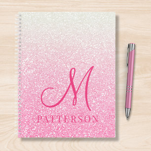 Carnet Monogram Girly Parties scintillant Chic Sparkle No
