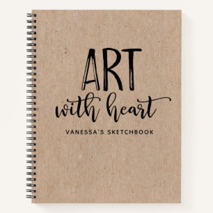 Carnet Monogram Modern Chic Artist Sketchbook