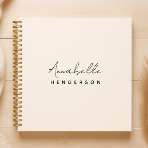 Carnet Monogram neutre Minimalist stylish
