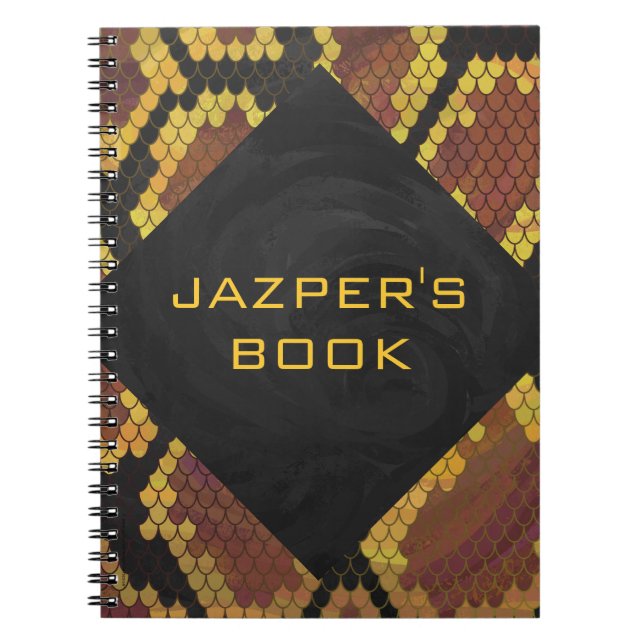 Carnet Monogram Snake Brown et Gold Print (Devant)