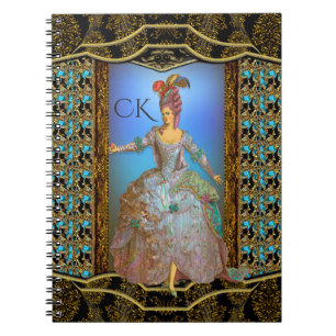 Carnet Monogramme baroque chic de plaisir français