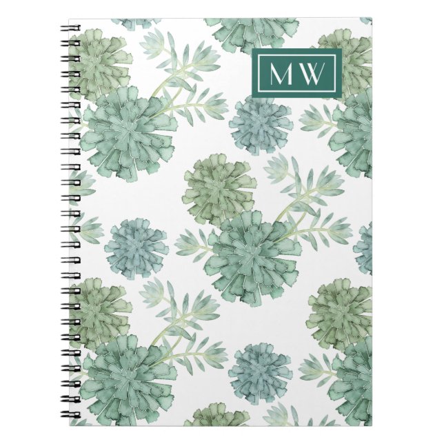 Carnet Monogramme | Bonheur des Plantes | Motif réussi (Devant)