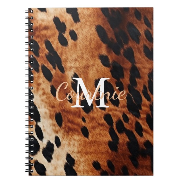 Carnet Monogramme Brown de vache (Devant)