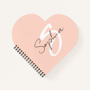 Carnet Monogramme Calligraphie Notes d'étude Classeur ave