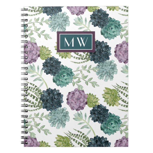 Carnet Monogramme | Collection Plante de bonheur Pa Succu (Devant)