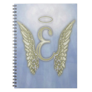 Carnet Monogramme d'ange de la lettre E