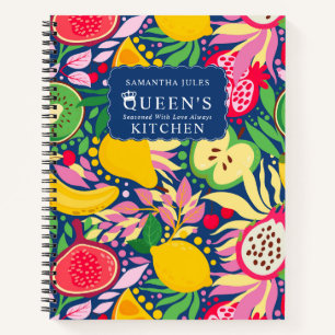 Carnet Monogramme de fruits tropicaux Recettes Motifs d'é