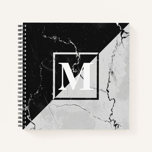 Carnet Monogramme de marbre (Devant)