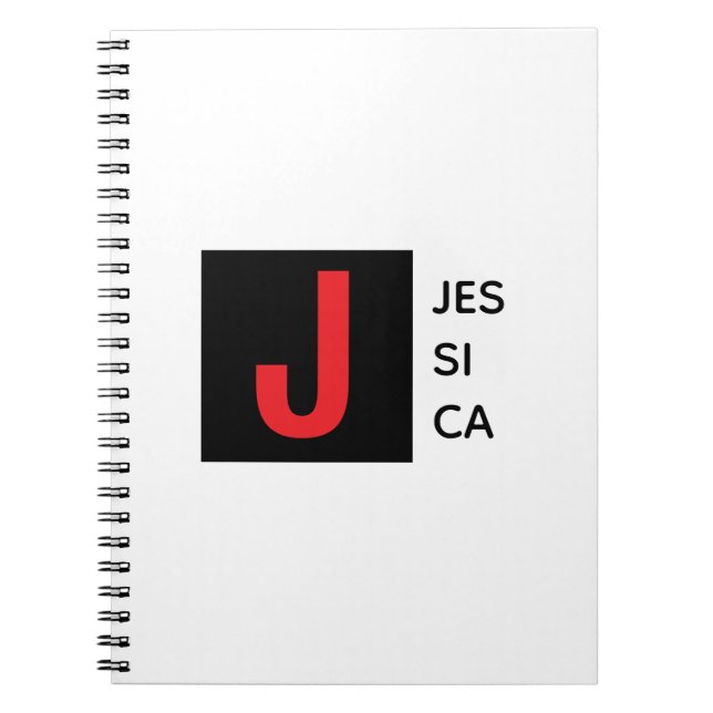 Carnet Monogramme de nom professionnel élégant moderne (Devant)