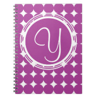 Monogramme de point Polka violet