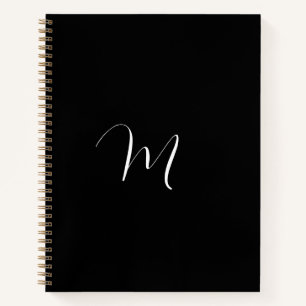 Carnet Monogramme de script noir