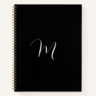 Carnet Monogramme de script noir