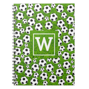 Carnet monogramme de soccer