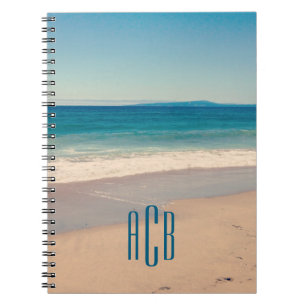 Carnet Monogramme de trois lettres Photo de vacances à la