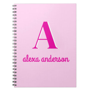 Carnet Monogramme Dolly Rétro Rose chaud