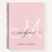 Monogramme élégant moderne écriture blanche rose p